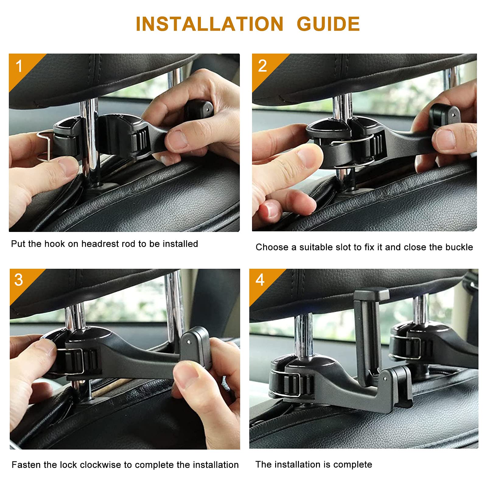 ZIBUYU Car Hooks for Hanging 2 in 1 Car Seat Hook with Phone Holder Under Backseat Headrest Hooks for Car Quick Snap Installation Phone Holder Car Hooks Back Seat, 6.5 inches Phones - 2 Pcs ZIBUYU Car Hooks for Hanging 2 in 1 Car Seat Hook with Phone Holder Under Backseat Headrest Hooks for Car Quick Snap Installation Phone Holder Car Hooks Back Seat, 6.5 inches Phones - 2 Pcs